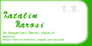 katalin marosi business card